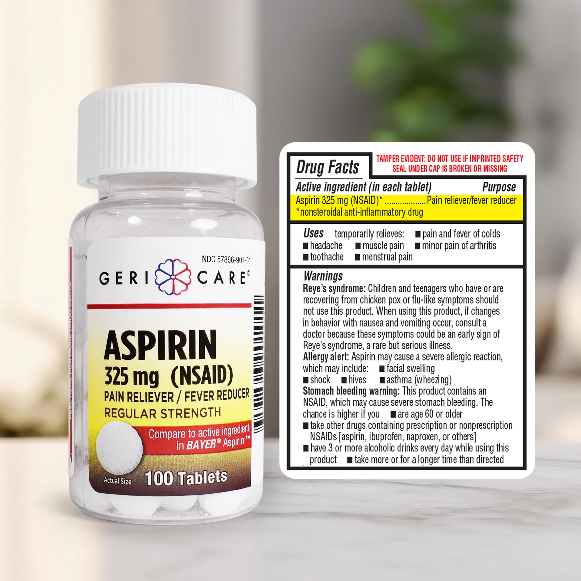 Instrucciones de uso de GeriCare Aspirina 325 mg