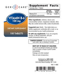 Tabletas para toma diaria de GeriCare B6 100 mg.