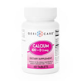 GeriCare Calcium 600mg, envase de uso diario para salud ósea.