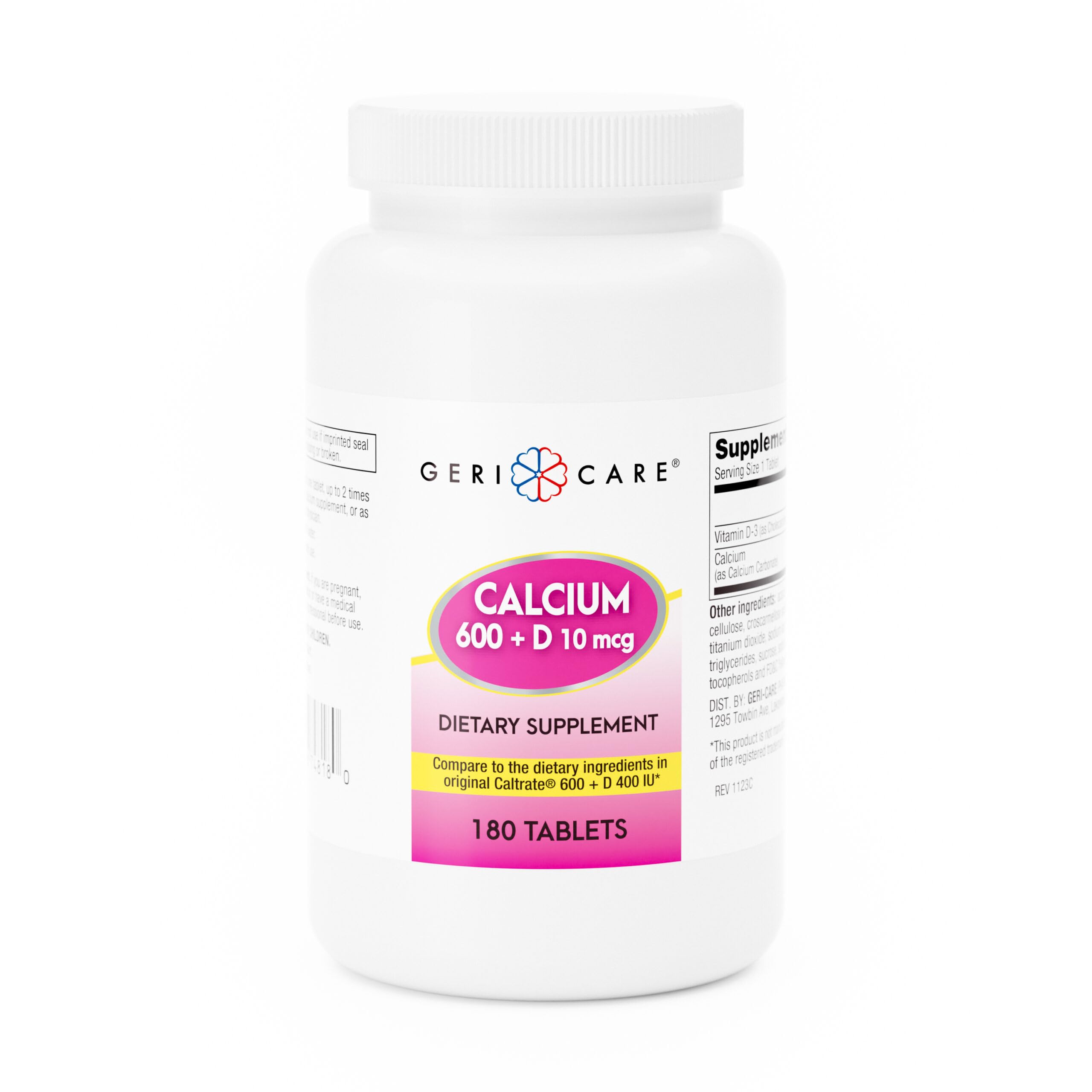 GeriCare Calcio 600 mg con vitamina D tabletas para la salud ósea