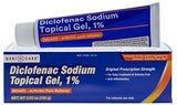GeriCare gel diclofenaco 1% aplicado en la mano para alivio del dolor articular.