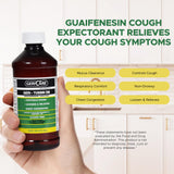 GeriCare Geri-Tussin DM: líquido color cereza para descongestión y expectoración.