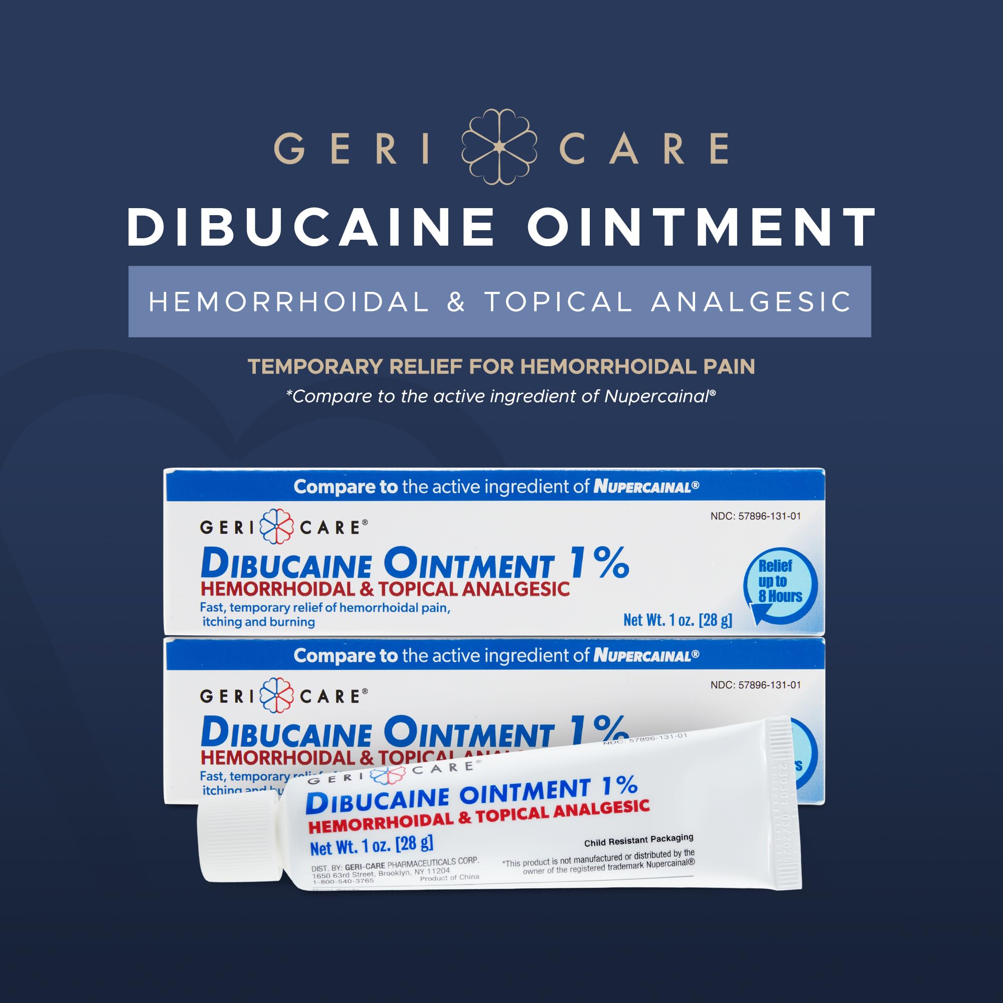 Pack de 2 tubos de crema hemorroidal GeriCare lista para llevar