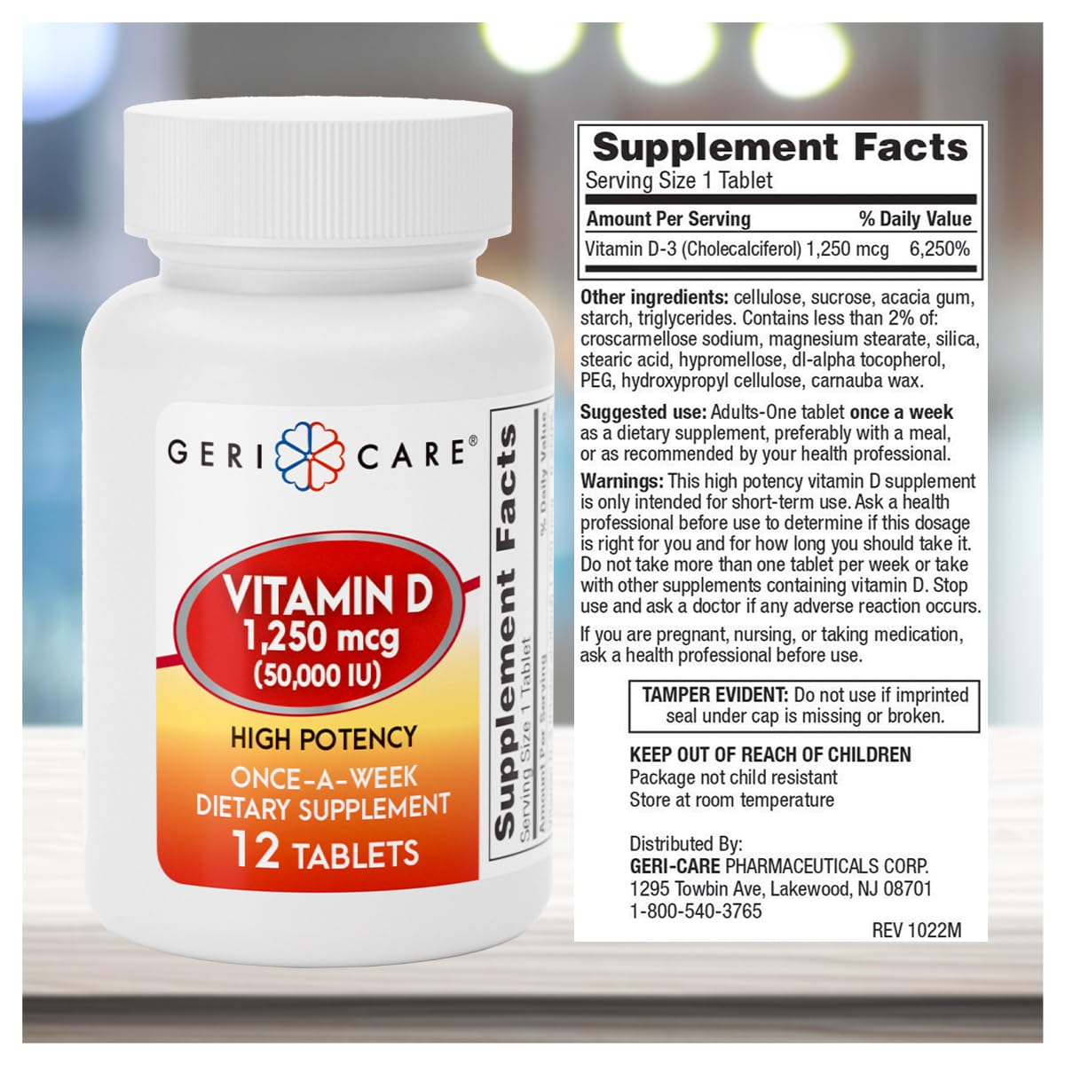 GeriCare Vitamina D 1250mcg: cápsula suave para absorber calcio