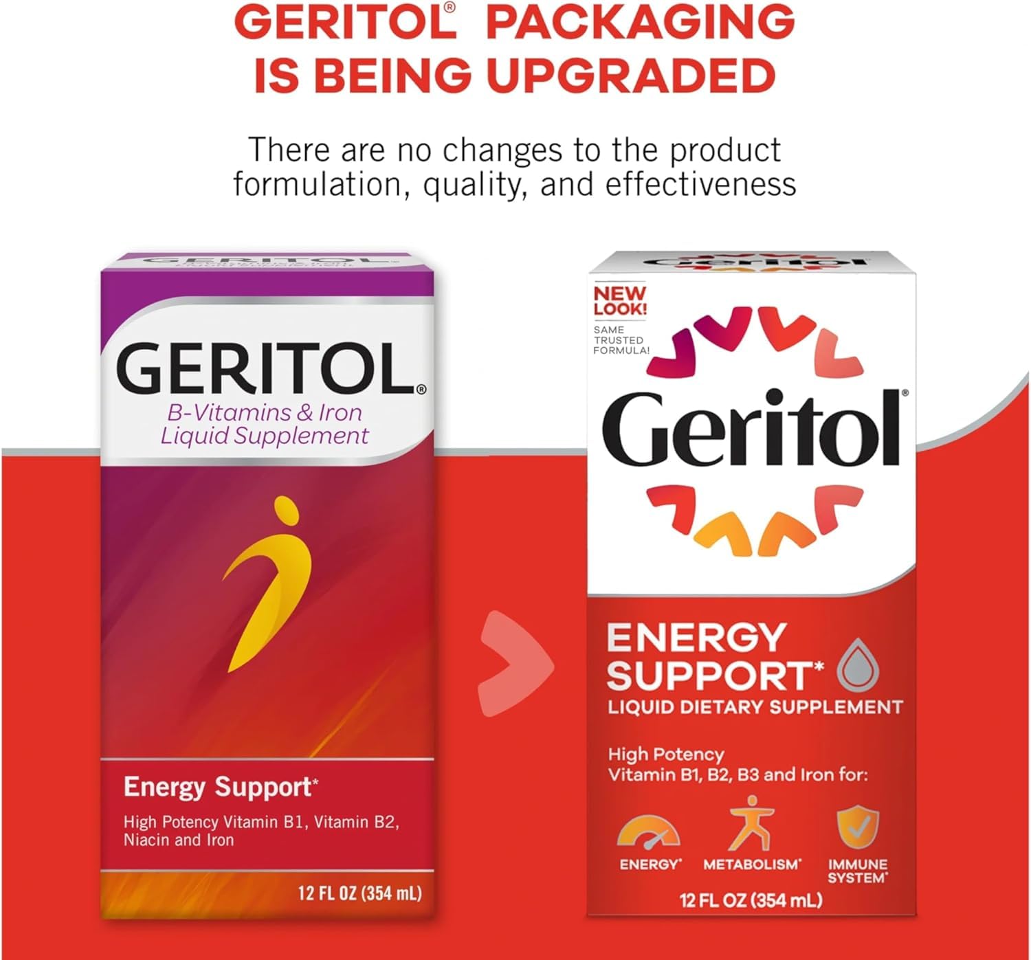 Geritol líquido se integra fácilmente en la rutina para apoyar el metabolismo.