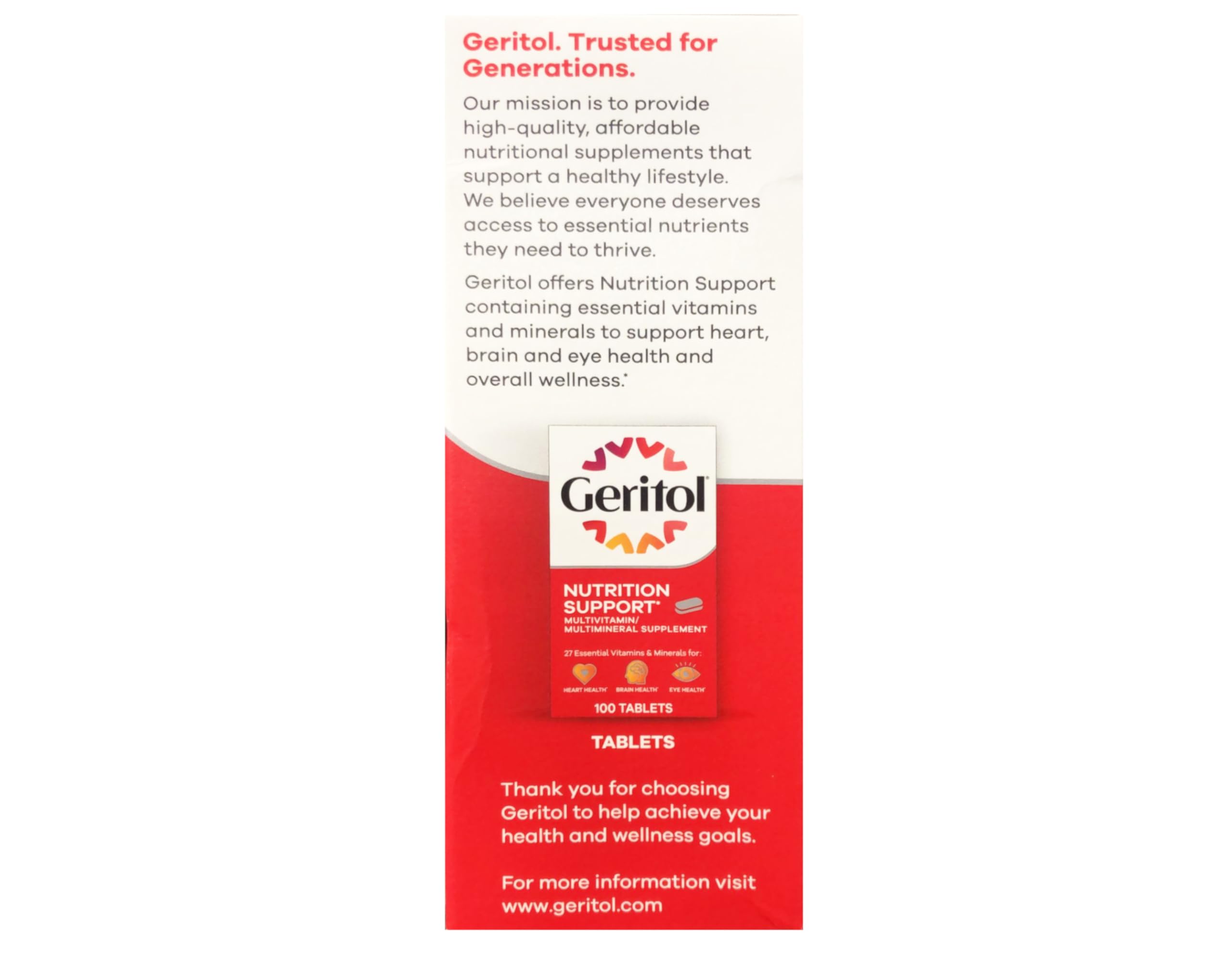 Geritol líquido, botella 12oz, opción familiar para uso diario.