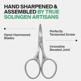 Tijeras de Germanikure con puntas redondeadas para precisión suave en uñas.