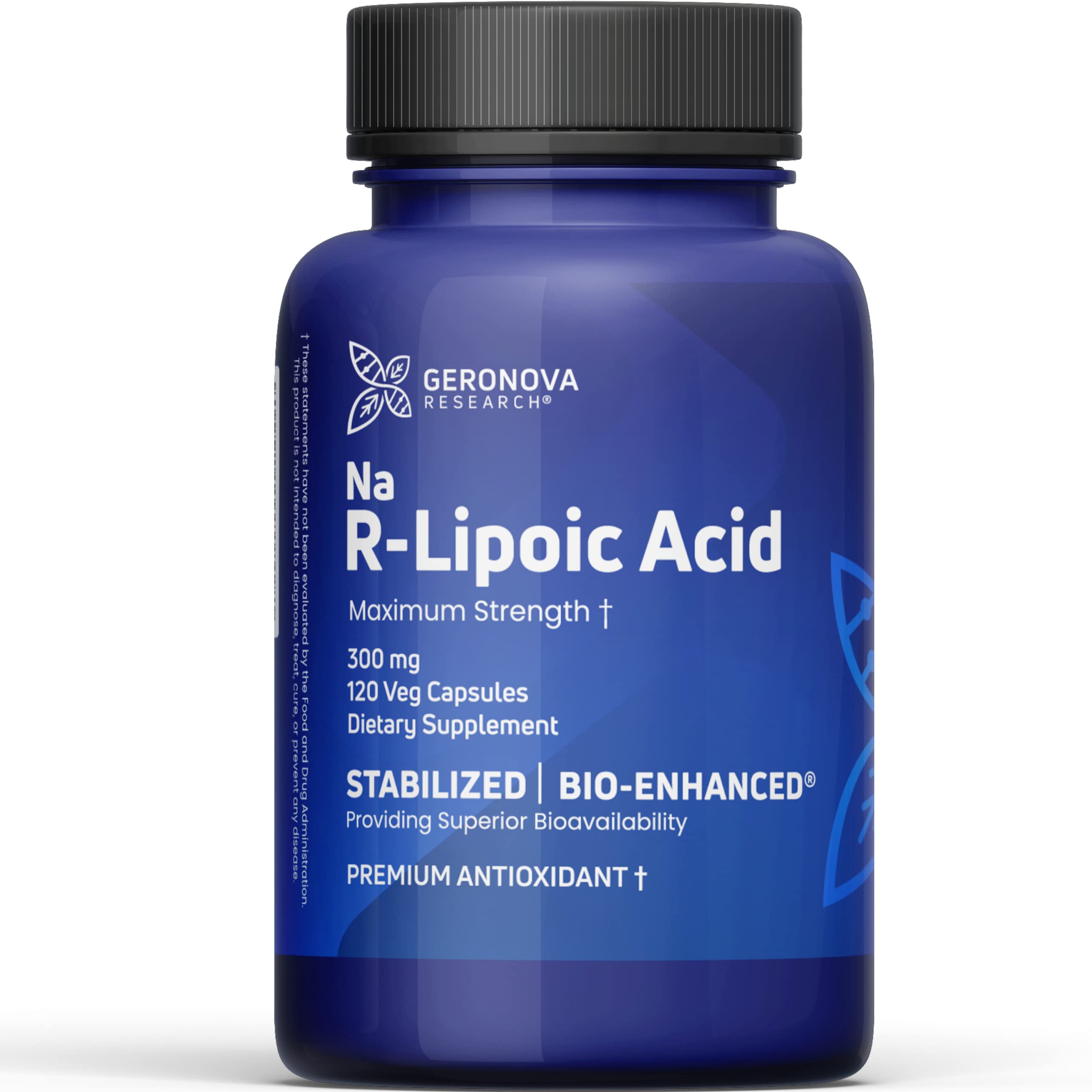 Geronova Acido Lipoico R Bio Mejorado, cápsulas 300 mg para mayor absorcion