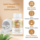 Gesundgeist Saw Palmetto suplemento de 180 cápsulas para uso diario.