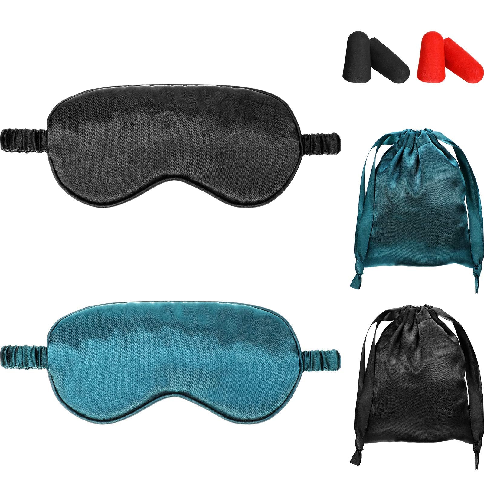 Geyoga antifaz de seda de doble capa para dormir suave y cómodo.
