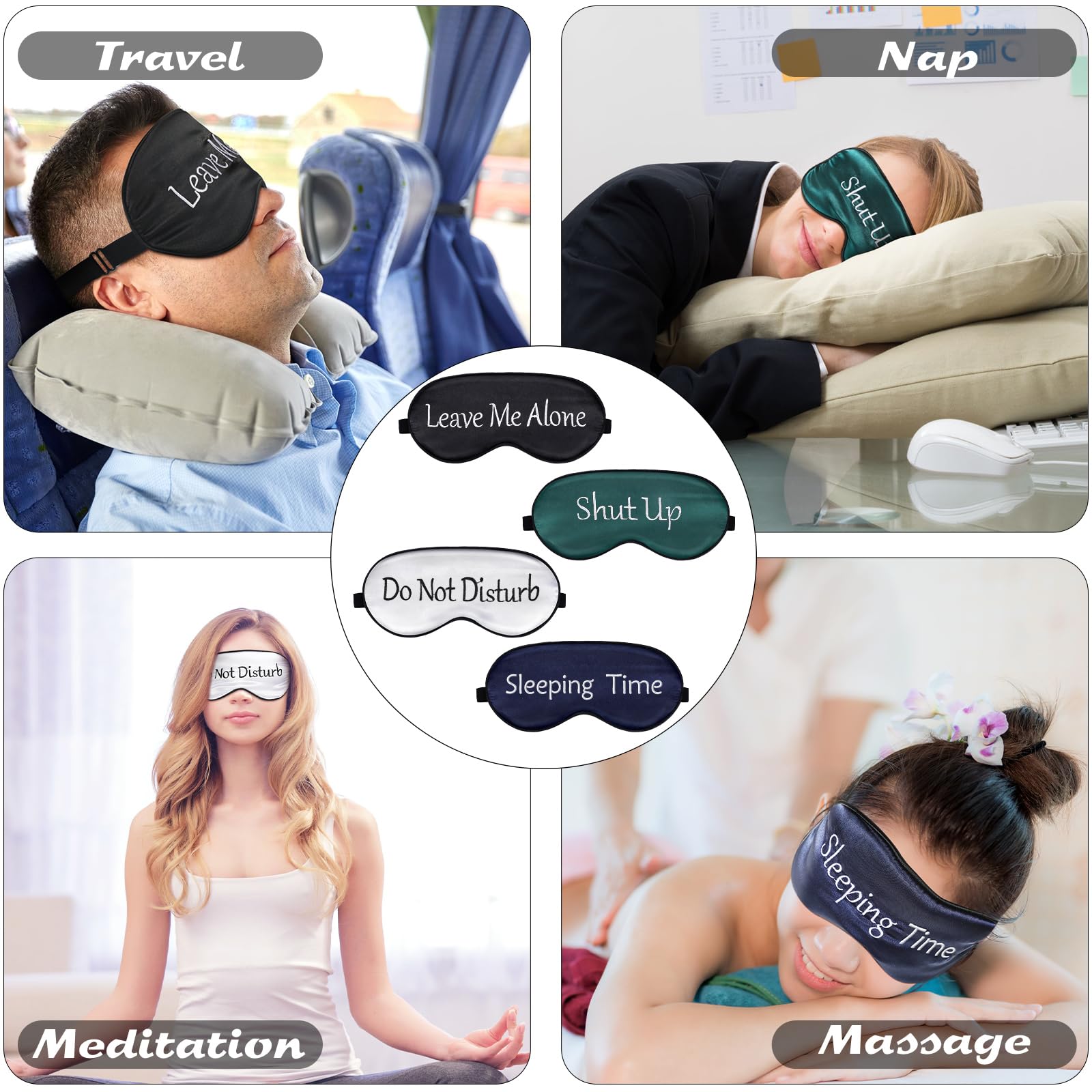 Geyoga máscara de ojos seda suave y transpirable para uso diario