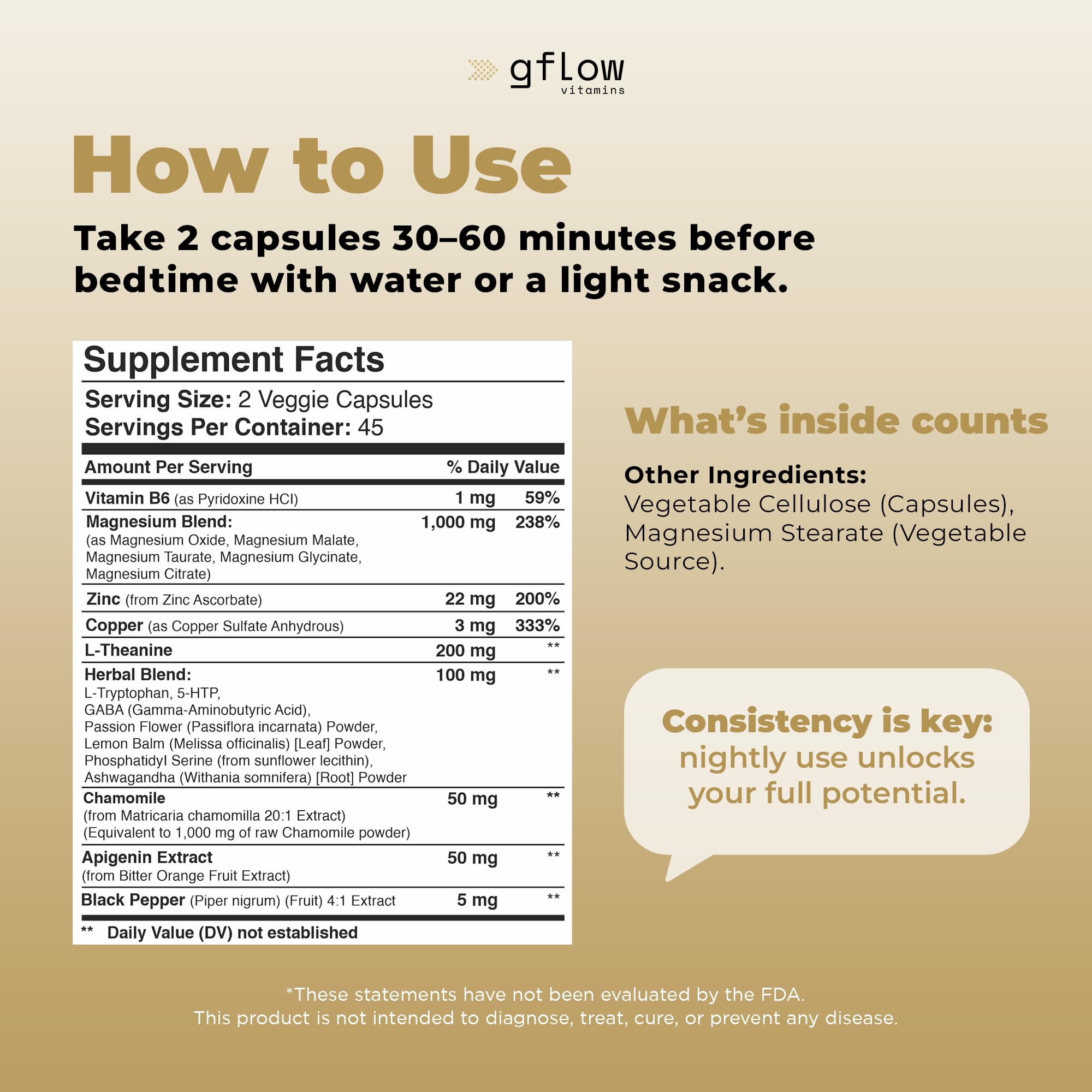 Gflow Vitamins Ashwaganda Relajación Cápsulas: apoyo emocional posible