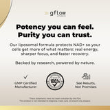 gflow vitamins etiqueta con fabricación en Estados Unidos visible.