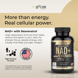 gflow vitamins Trans-resveratrol 98% puro en cápsulas, antioxidante natural.