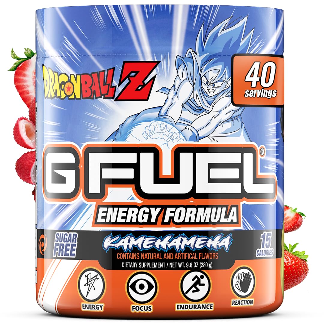 G Fuel Dragon Ball Z, sabor fresa lychee, ideal para sesiones de juego intensas