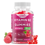 GGMMUU gomitas B2 frambuesa en envase, ideal para consumo diario