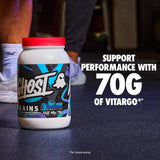 Escena de gimnasio mostrando Ghost Clear Gains como complemento posentrenamiento