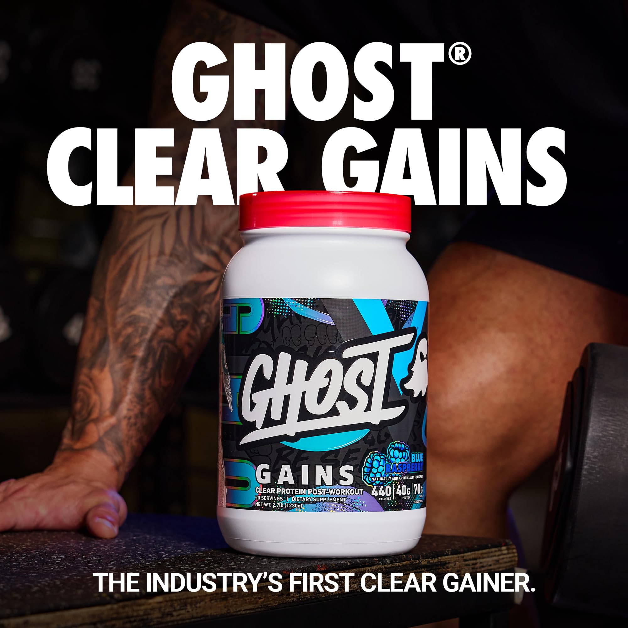 Etiqueta transparente de Ghost Clear Gains revela dosis y composición