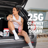 GHOST Clear Whey Isolate etiqueta transparente revela la dosis