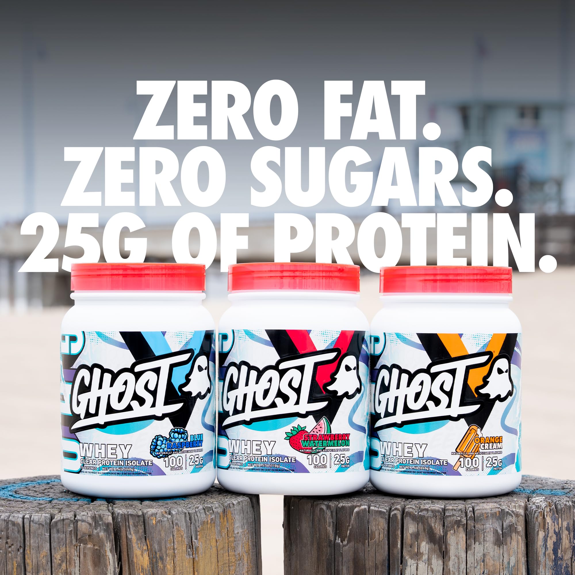 Envase de GHOST Clear Whey Isolate de 1.4 lb