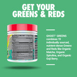 GHOST Greens ingredientes naturales, fuente de verdura y fruta.