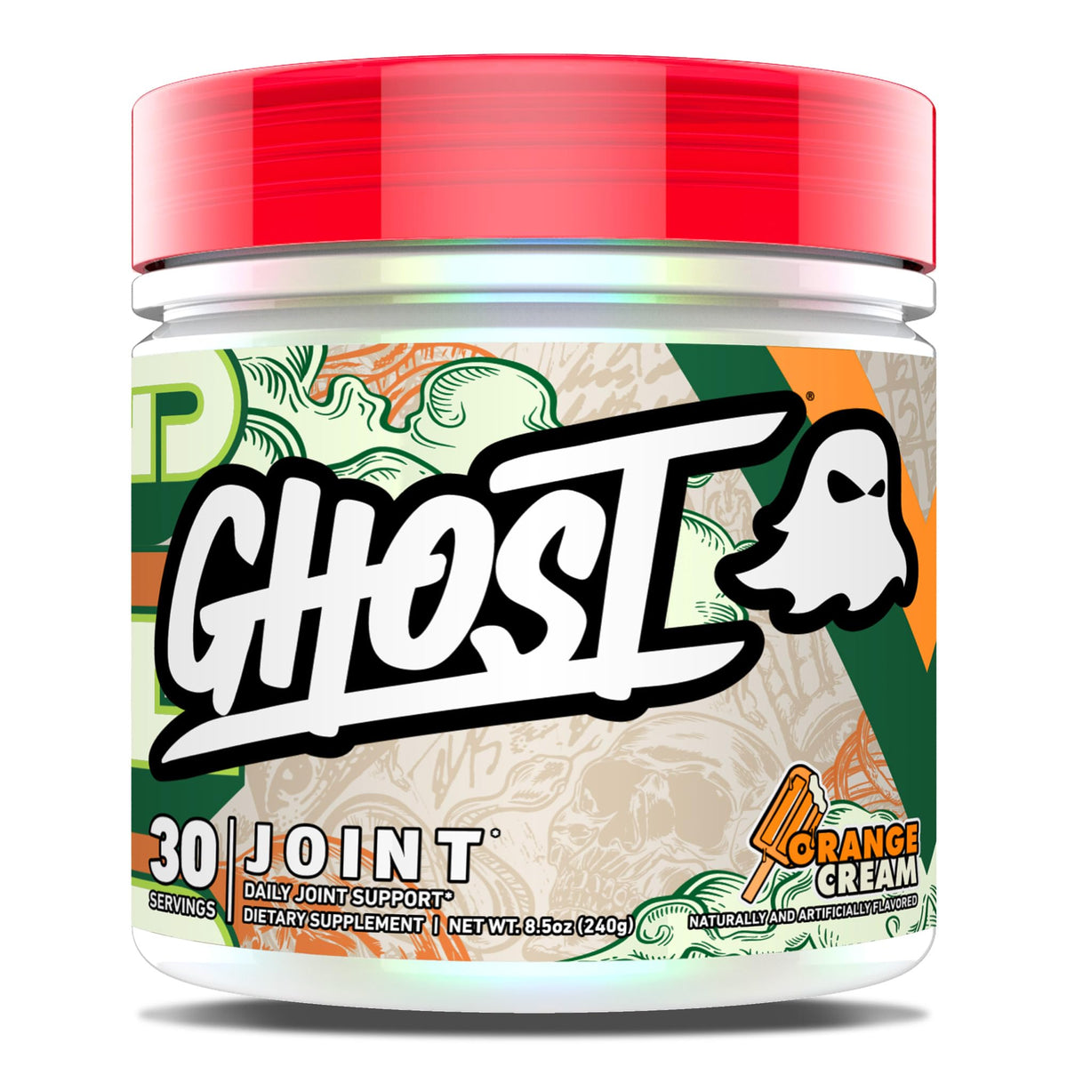 GHOST Joint: botella crema naranja, ideal para apoyar movilidad diaria.