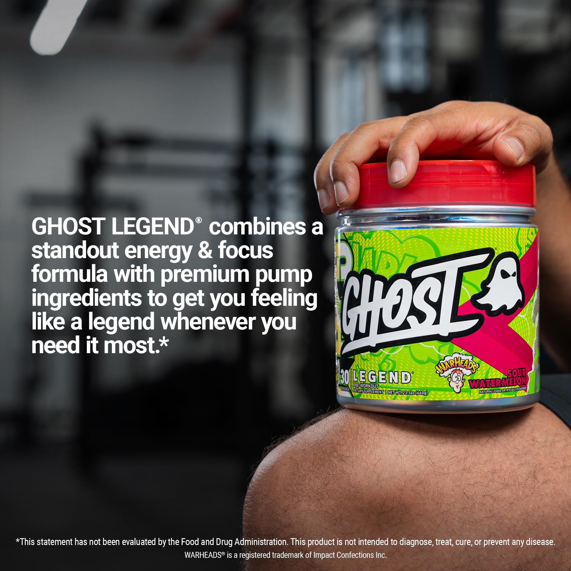 GHOST Legend apto para veganos y sin gluten, compatible con dietas.