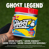 GHOST Legend bombeo mejorado con L-Citrulina para mayor vascularidad durante la sesión.