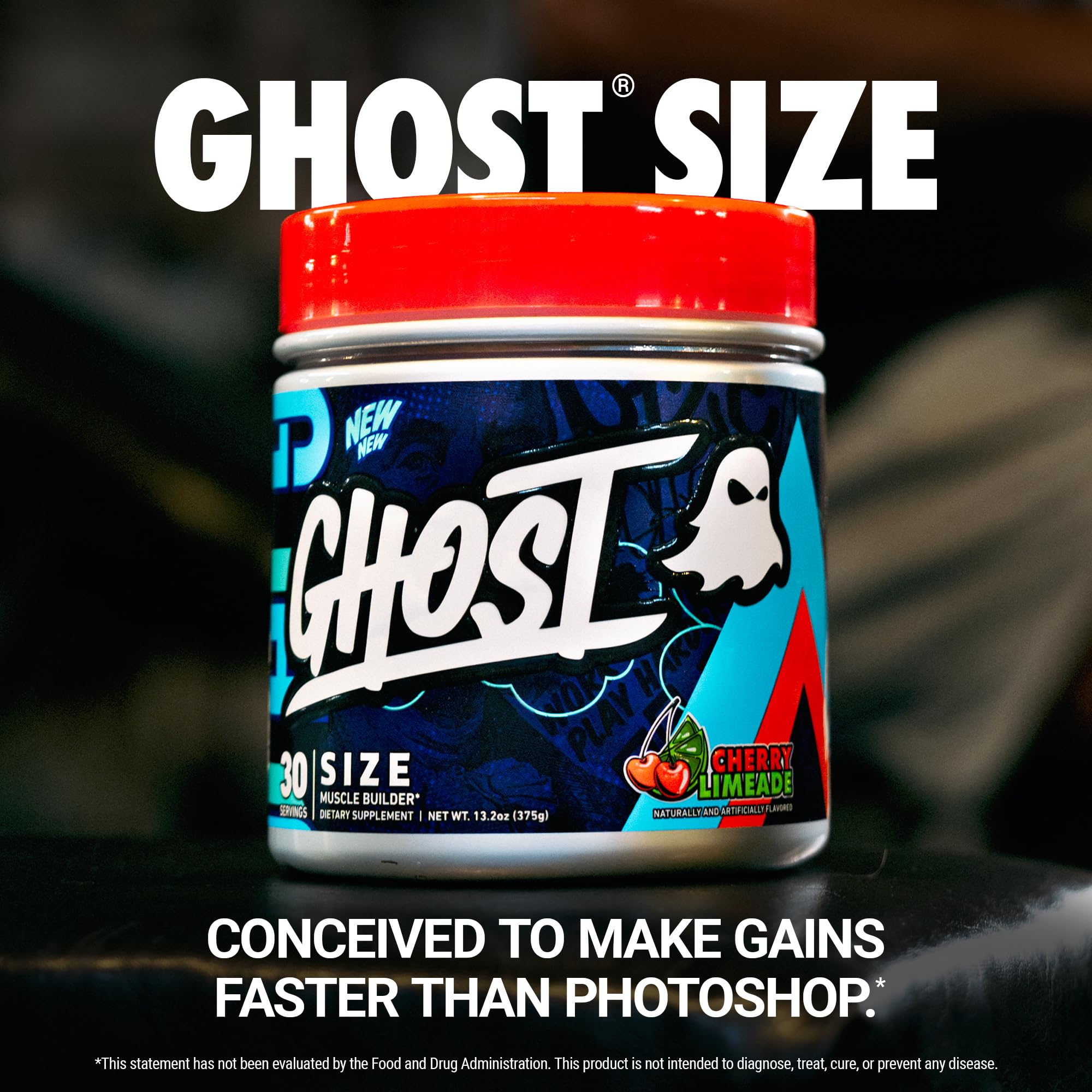 Etiqueta transparente de GHOST Size revela dosis exactas para claridad.