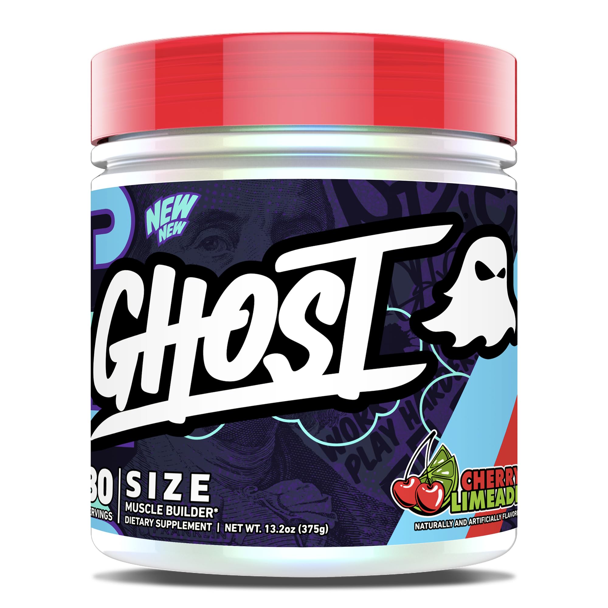 GHOST Size en lata sabor cereza lima, preparado para entrenar.