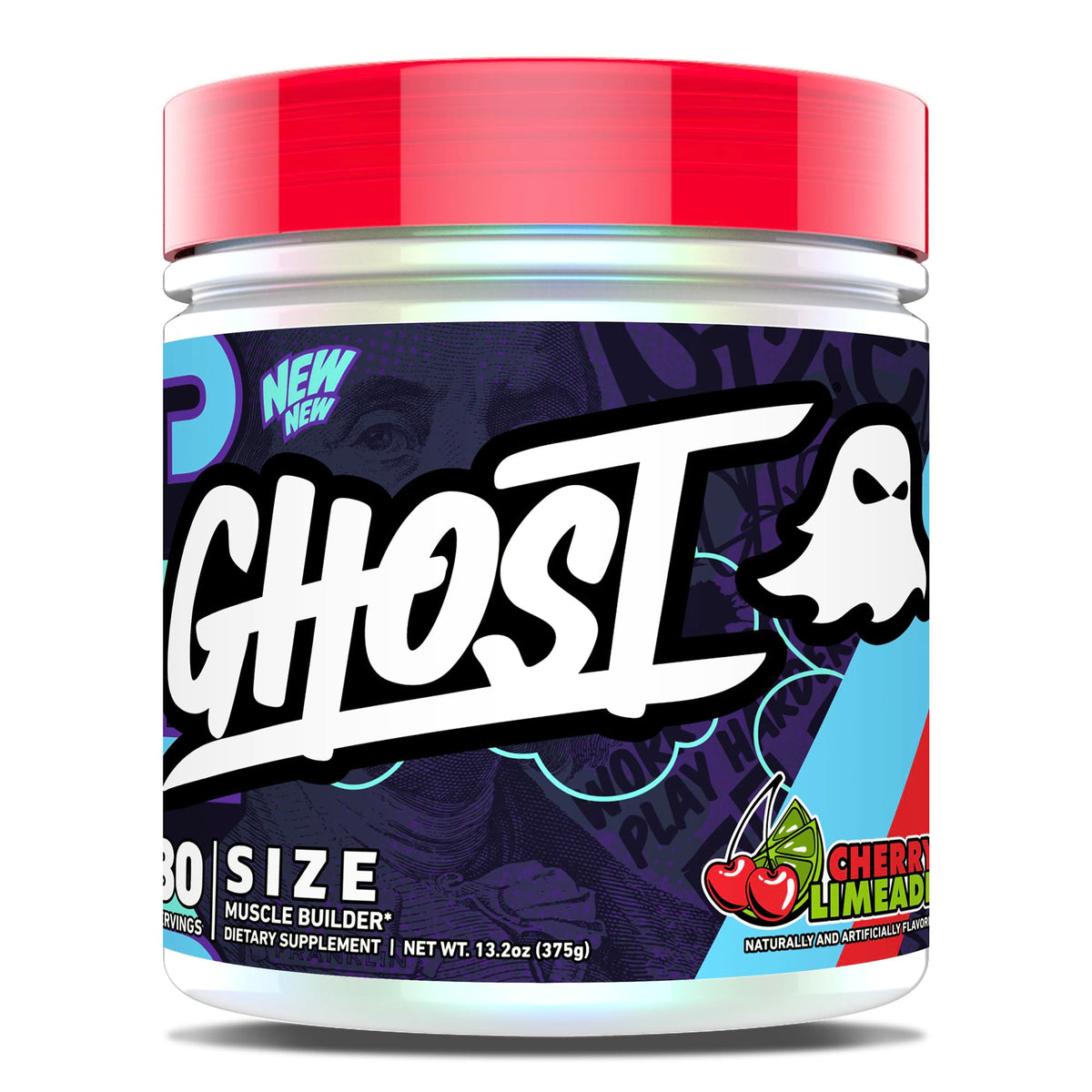 GHOST Size en lata sabor cereza lima, preparado para entrenar.