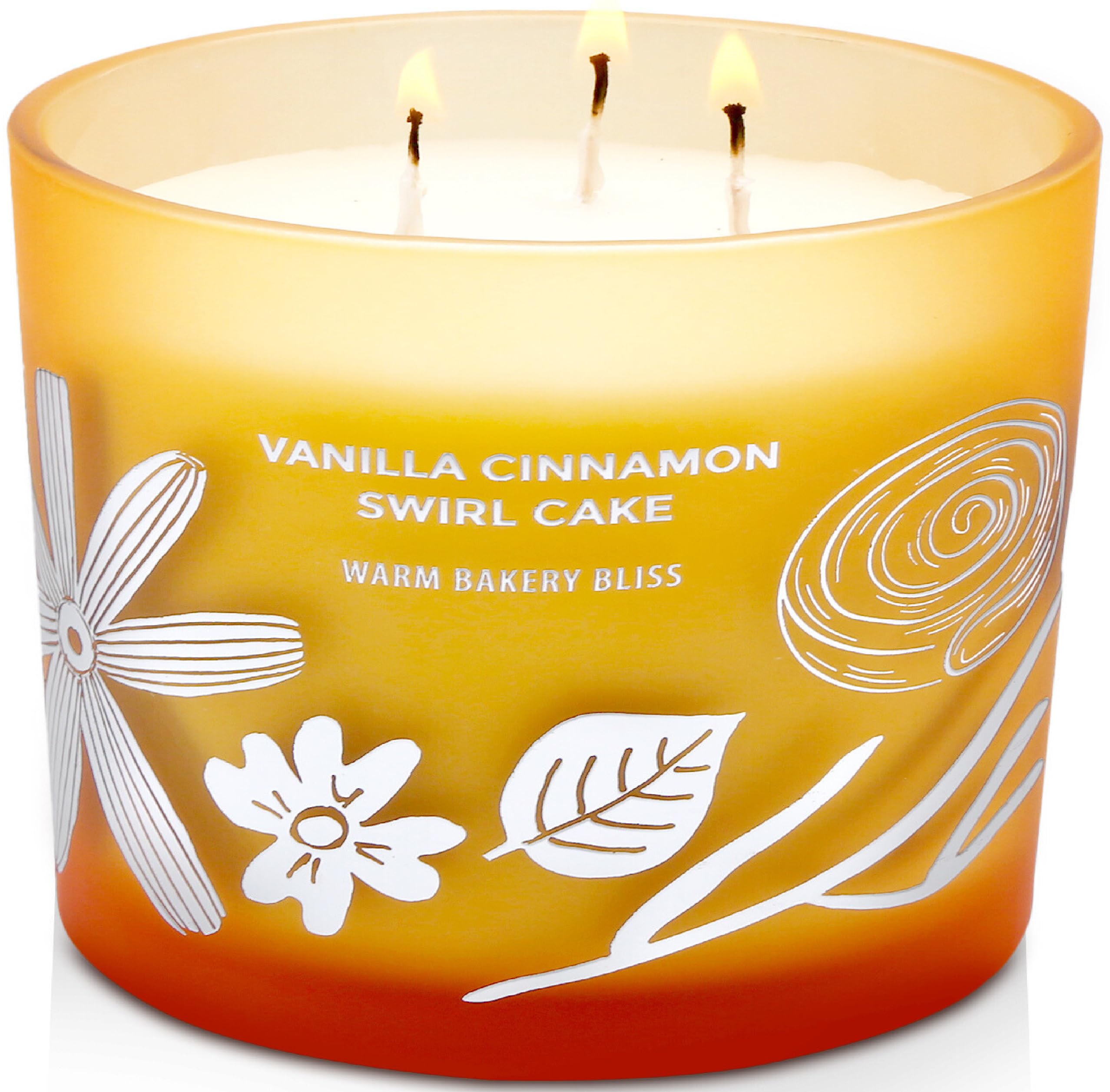 Vela GIFTAWAY con enfoque en bizcocho vainilla y canela para aroma envolvente y acogedor