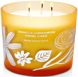 Vela GIFTAWAY con enfoque en bizcocho vainilla y canela para aroma envolvente y acogedor