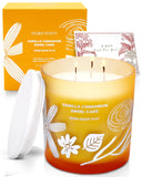 Vela GIFTAWAY diseno jarron naranja con detalles decorativos
