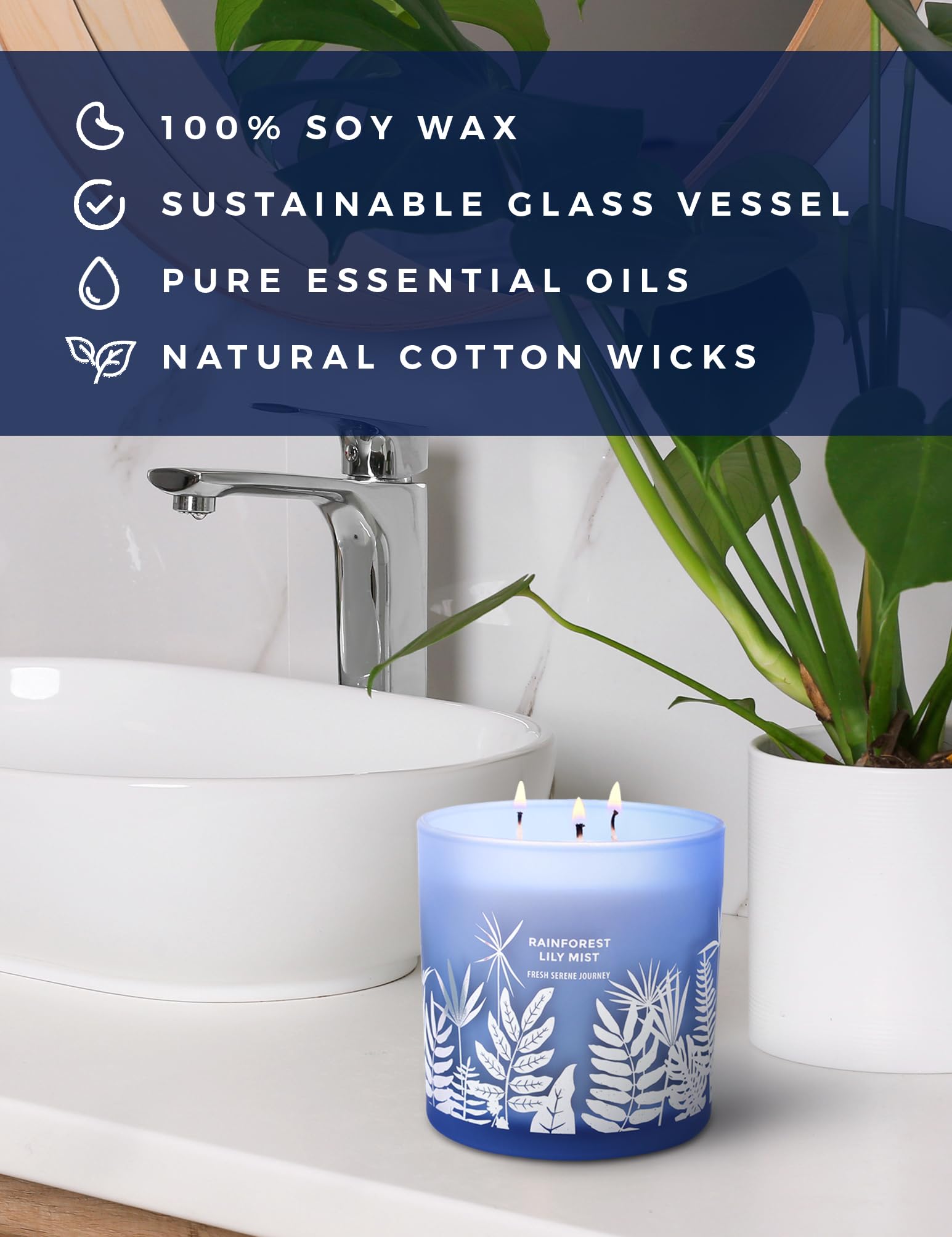 Vela GIFTAWAY con aroma marino suave para refrescar el hogar