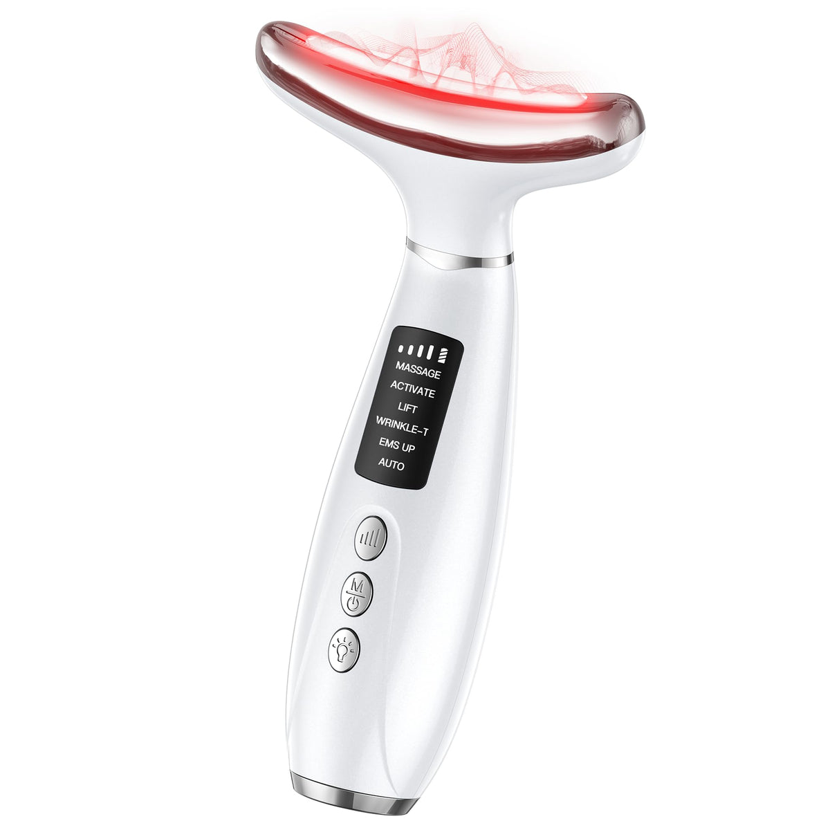 GIHWRRI terapia luz roja para rostro y cuello, posible mejora de tono y elasticidad.