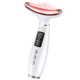 GIHWRRI terapia luz roja para rostro y cuello, posible mejora de tono y elasticidad.