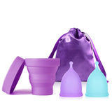 Ginalaia copa menstrual pequeña plegable con almacenamiento para viaje cómodo