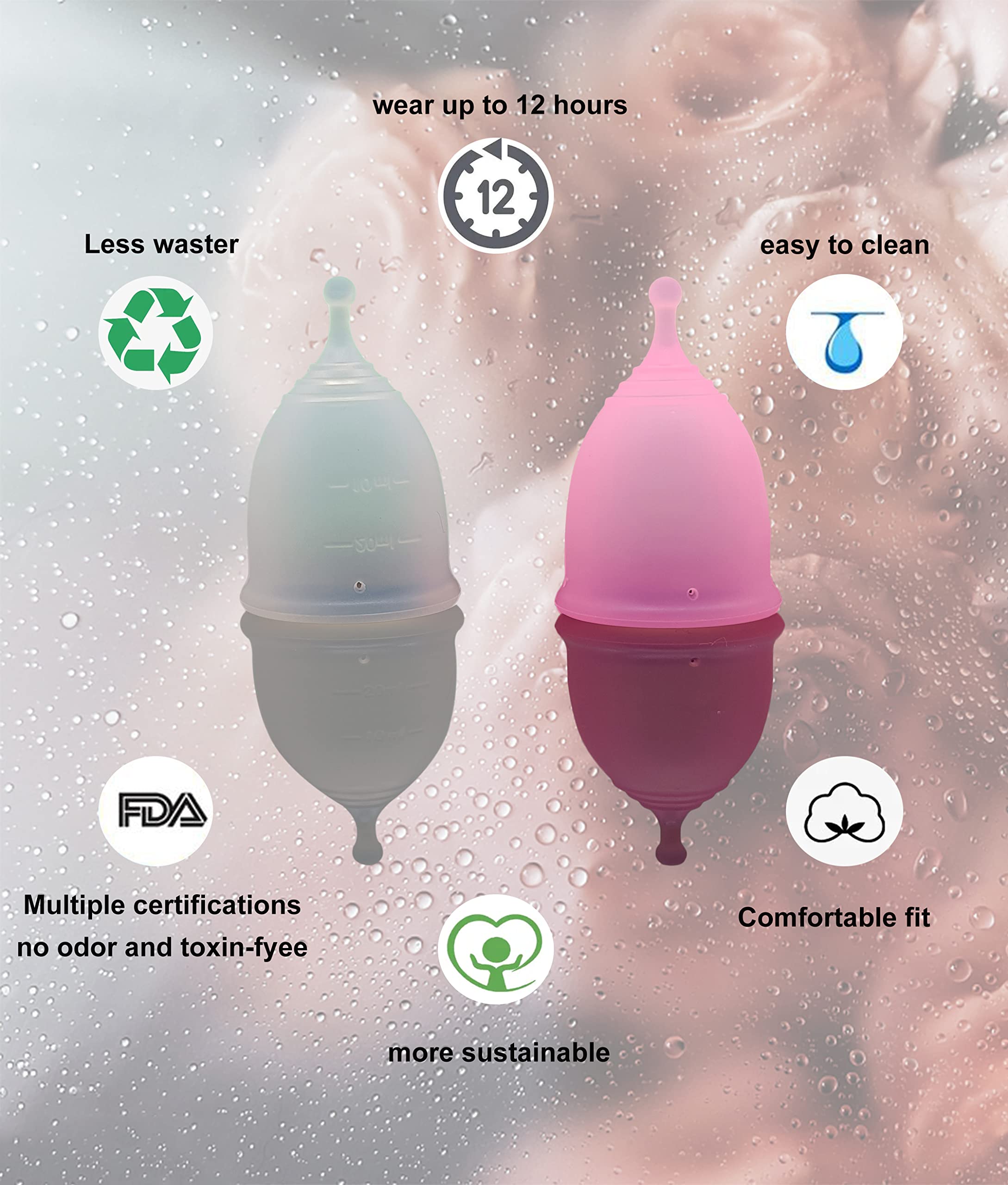Ginalaia copa menstrual silicona grado medico duradera y segura