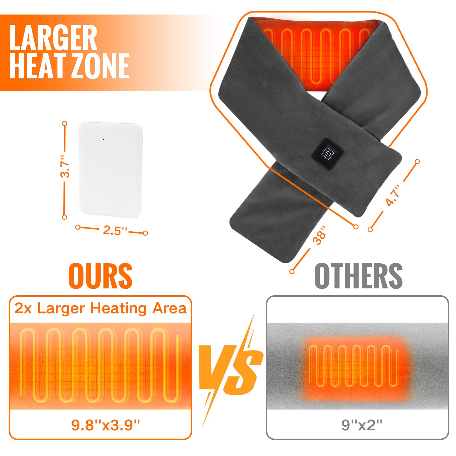 Tres modos de calor permiten ajustar la temperatura fácilmente.