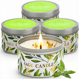 Vela Gisly 4-pack de salvia blanca para limpieza de energías en casa.