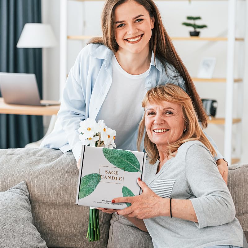 Vela Gisly de salvia blanca para crear claridad durante la meditación.