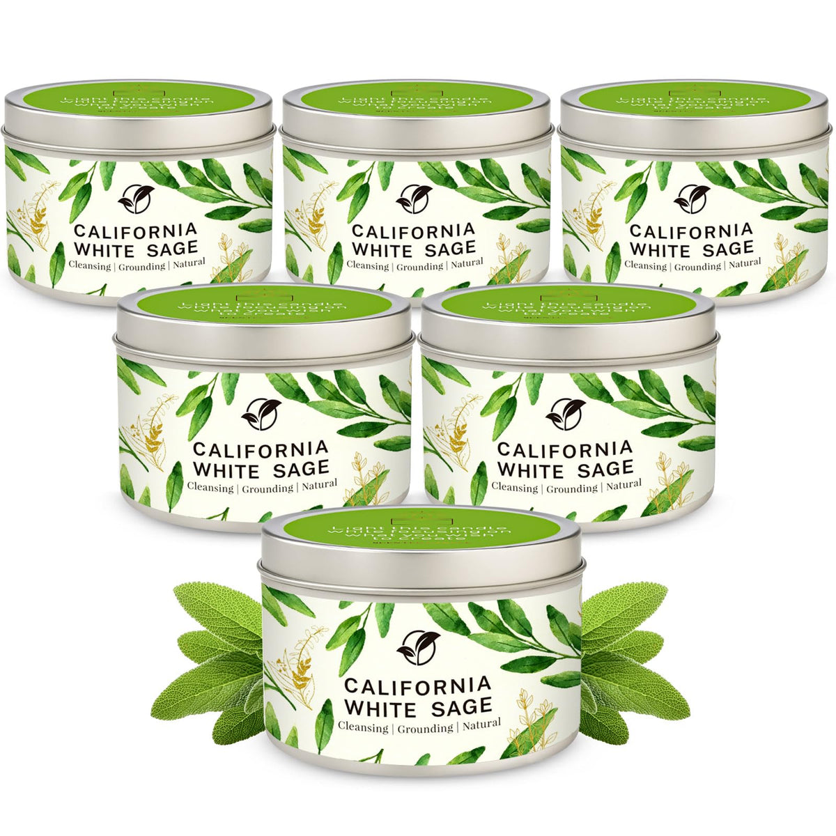 Velas Gisly Salvia, conjunto de 6 velas de 170 g para ambientar el salón.