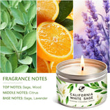 Vela Gisly Salvia encendida para crear ambiente relajante en casa.
