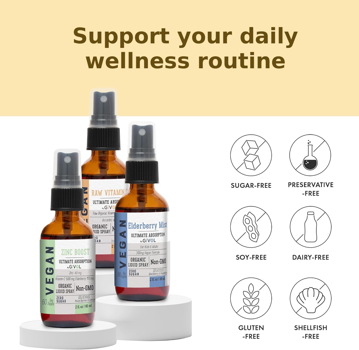 GIVOL niebla de vitamina C: spray práctico y refrescante.