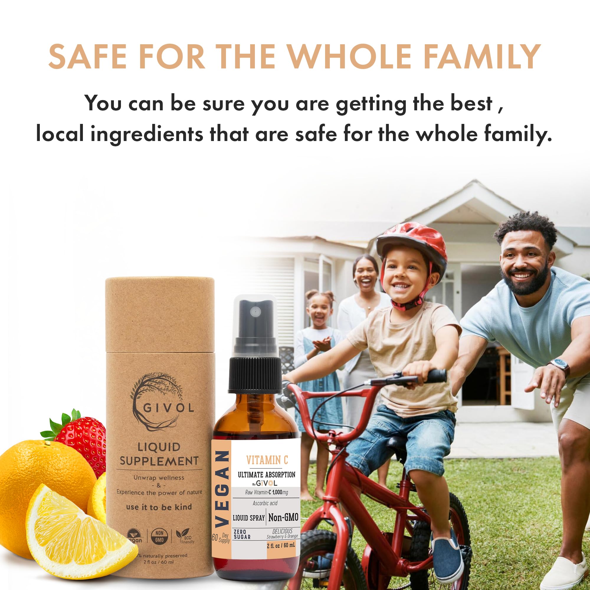 GIVOL Vitamina C Spray uso diario, dosis sencilla y conveniente.