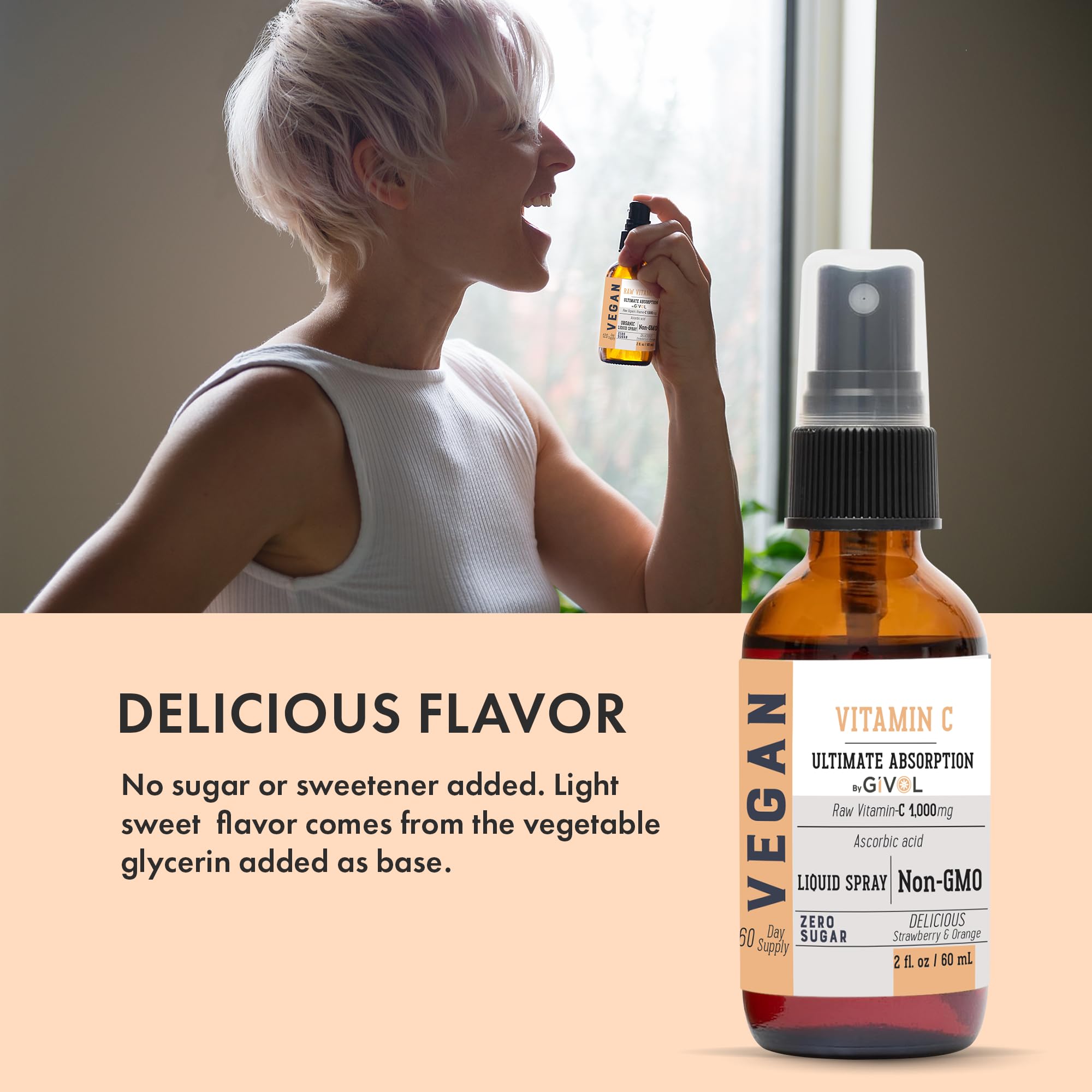GIVOL Vitamina C Spray aplicación fácil, cabal en cualquier momento.
