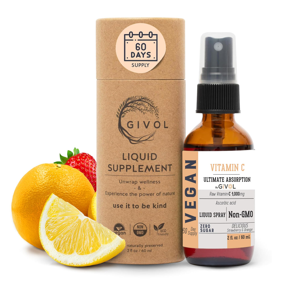 GIVOL Vitamina C Spray limón, uso diario y absorción rápida.