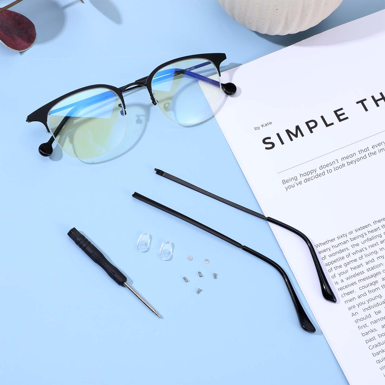 Gjinxi material TR-90 cobre: ligereza y durabilidad para uso diario.