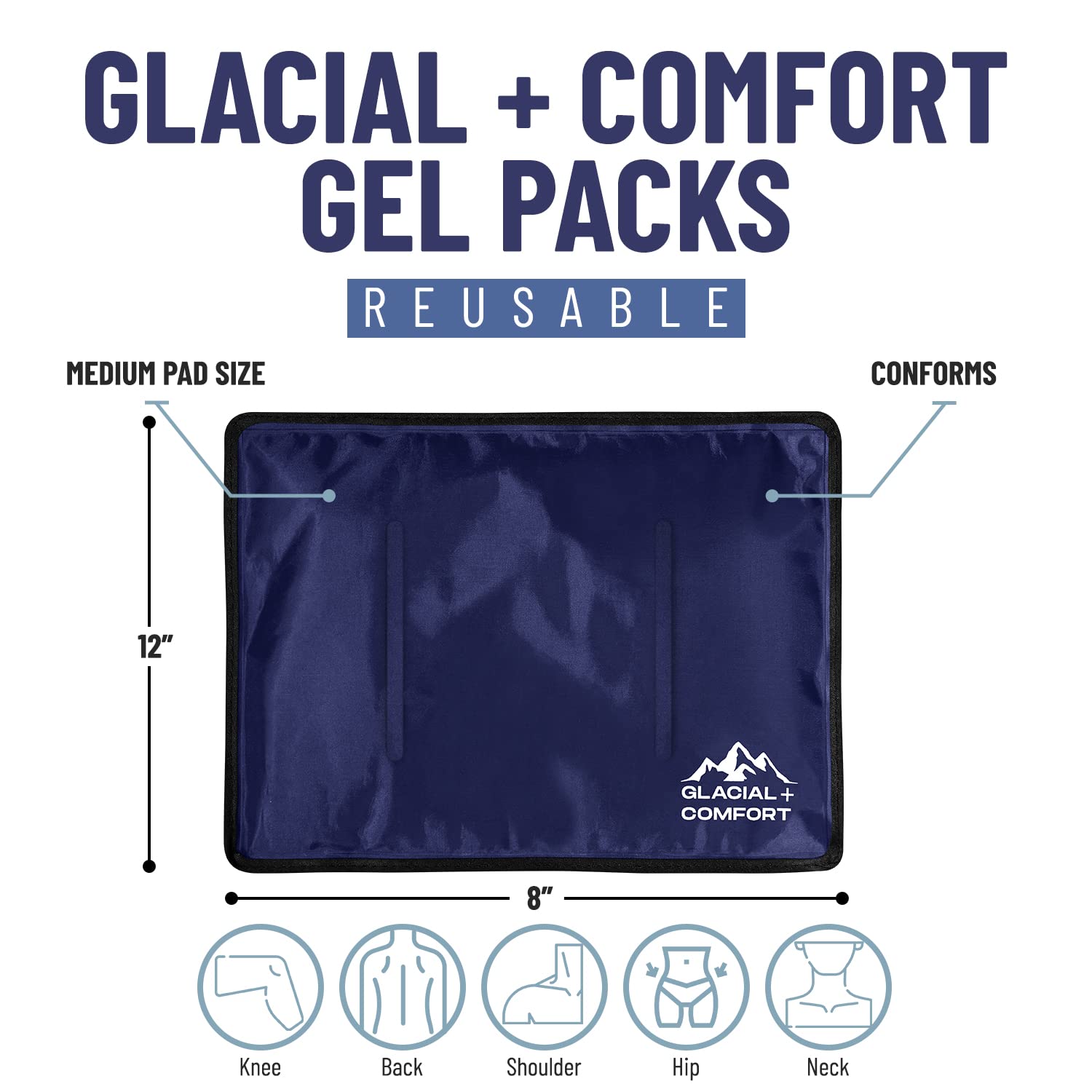Glacial Comfort tecnología Flex: se adapta al contorno del cuerpo para mayor comodidad.
